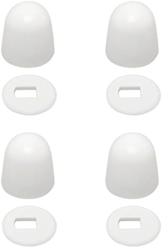 Ruiwaer 4pcs Toilet Bolt Caps Universal White 145x145 Inches