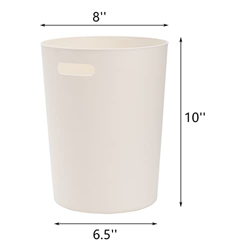 Lyellfe 6 Pack Small Trash Can 15 Gallon Round Wastebasket with Handles