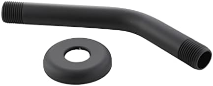 Danco 11095 Matte Black Shower Arm with Flange