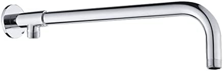 Chrome Copper Shower Arm 16 Inches Right Angle Wall Mount