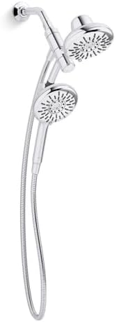 KOHLER Freespin Bellerose 3-Spray Dual Wall Mount Fixed Handheld Shower Head