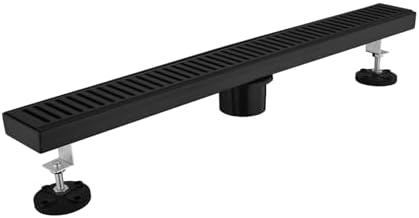 Udorich 24 Inches Linear Shower Drain with Hair Strainer and Leveling Feet