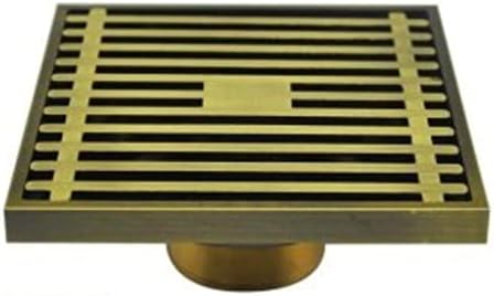 Square Floor Waste Grate in Antique Bronze or Chrome