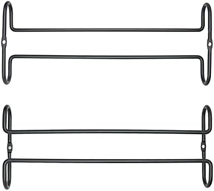 10 Inch Wine Glass Rack Under Cabinet Set of 4 Black 1