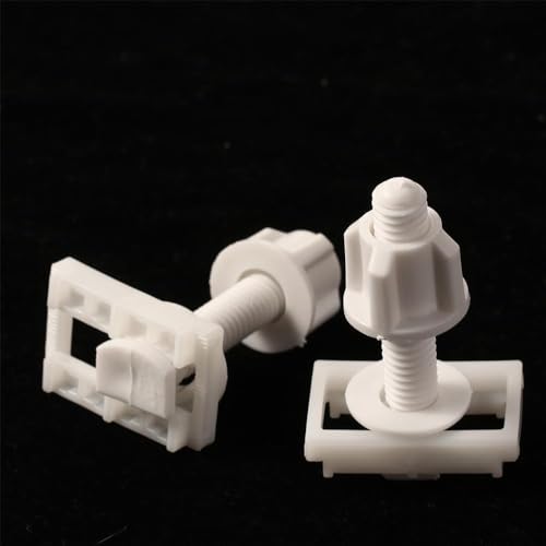 Pokinge 10pcs White Toilet Seat Hinges Replacement