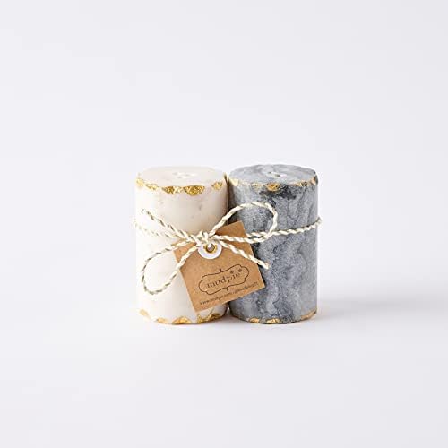 Mud Pie Marble Salt and Pepper Shaker Set