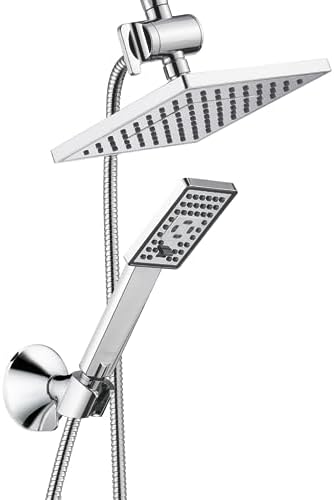 BRIGHT SHOWERS Dual Rain Handheld Shower Combo