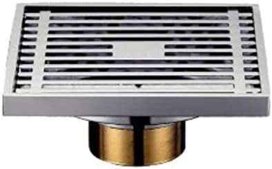 Square Floor Waste Grate Bathroom Drain in Antique Bronze or Chrome