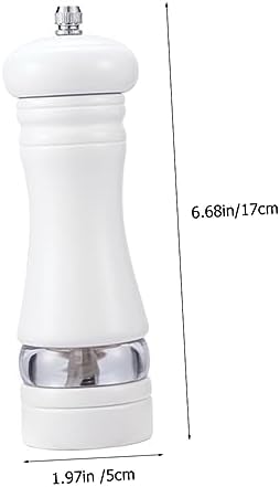 KICHOUSE Salt Pepper Shakers Set 6 Inches Wooden Refillable