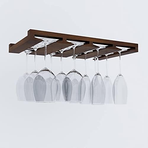 Rustic State 4 Sectional Wine Glass Rack - 12 Glasses Storage