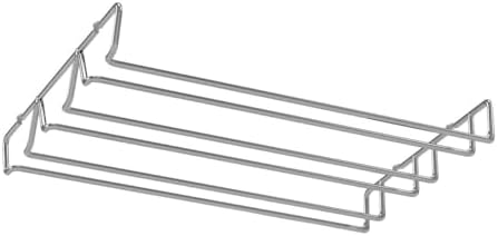 DecoBros Under Cabinet Wine Glass Stemware Rack Holder Chrome