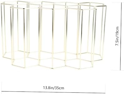 Hemoton 7-Bottle Metal Wine Display Rack
