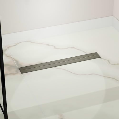 Sunrosa 24 Inch Linear Shower Drain with PVD Coating