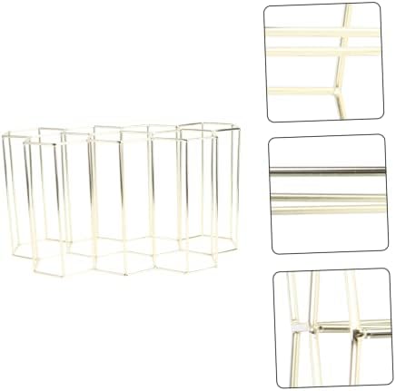 Hemoton 7-Bottle Metal Wine Display Rack