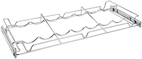 Rev-A-Shelf 30 Chrome Wine Rack Pull-Out Organizer