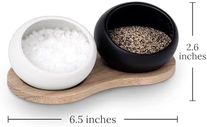 Rosendahl Salt and Pepper Cellar Set with European Oak Holder