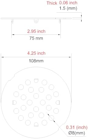 Snap-in Shower Drain Cover 4-14 Inch Oil Rubbed Bronze
