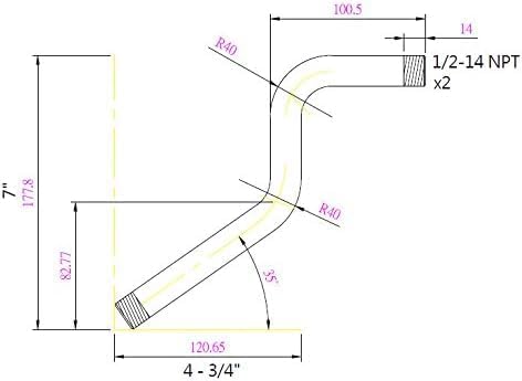 Plumb USA Z-Style Shower Arms with Flanges - Brush Nickel Finish