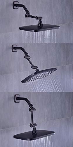 TRUSTMI Adjustable Shower Arm 4 Inch Brass Combo