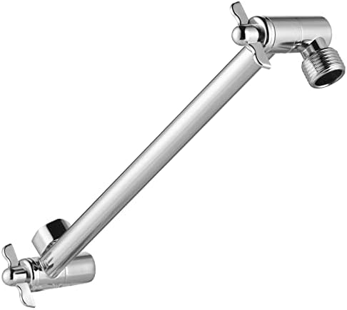 Nuodan 11 Inch Solid Brass Shower Arm with Universal Connection and Chrome Finish