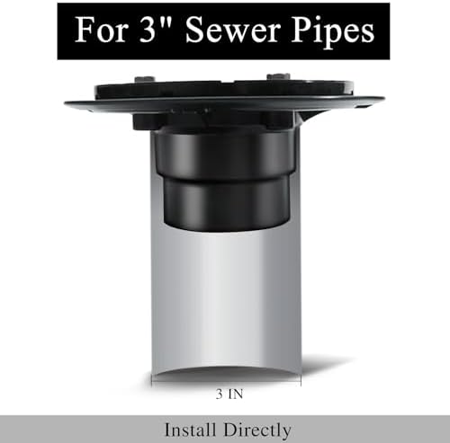 4 Inch Square Drain with Flange and Removable Cover
