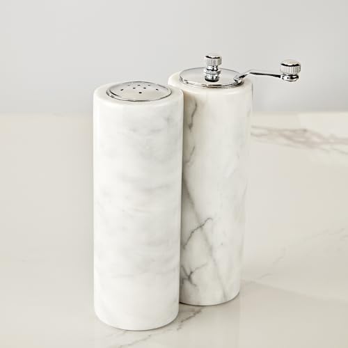 Natural Marble Salt Pepper Shaker Set