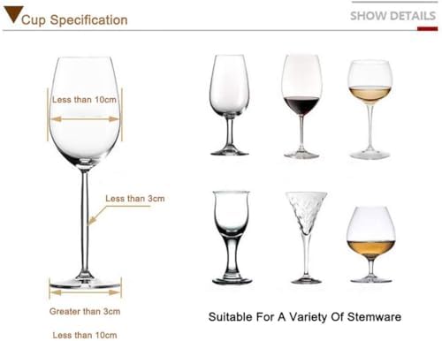 Bamboo Wine Glass Holder with 6 Slots