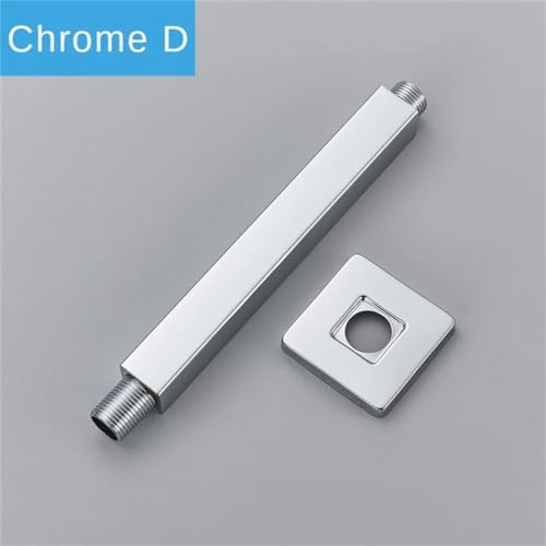 Wall Mounted Shower Arm Chrome Brushed Nickel Matte Black