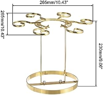 Stylish Gold Wine Glass Holder with 6 Hooks