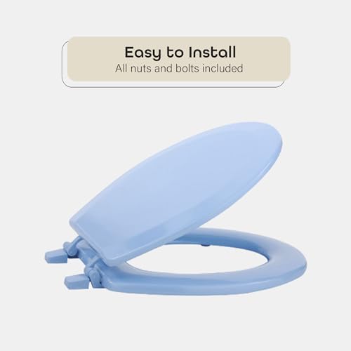 Fantasia Standard Wood Toilet Seat - 17 Inch Light Blue