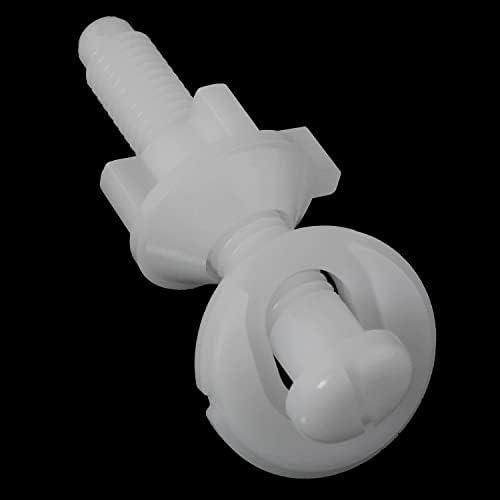 ZZLZX Toilet Seat Screws 4Set White Plastic Hinge Bolts with Nuts and Washers