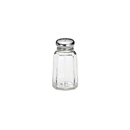 Tablecraft 1 Oz Glass Salt Pepper Shakers with SS Tops