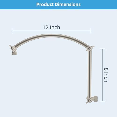 Hibbent 20 All Metal Adjustable Shower Arm