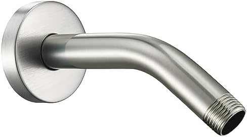 Nuodan 6 Inch Shower Arm with Flange Brushed Nickel