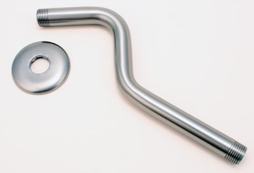 Plumb USA Z-Style Shower Arms with Flanges - Brush Nickel Finish