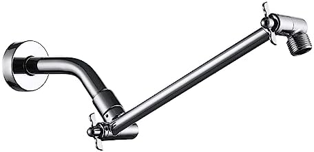 Pichrain Chrome Shower Head Extender - 10 Inch Adjustable Rain Shower Arm