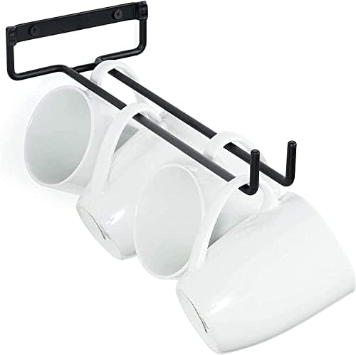 BUILOG 118 Inch Wine Glass Rack 4 Pack Black