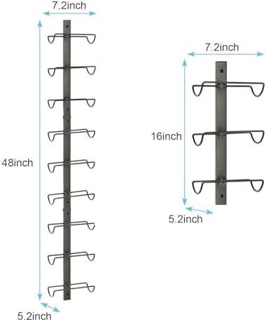 Sonyabecca 9 Bottle Wall Wine Rack - Detachable Organizer for Kitchen Pantry Bar