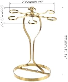 Uexcel Countertop Wine Glass Holder with 6 Hooks