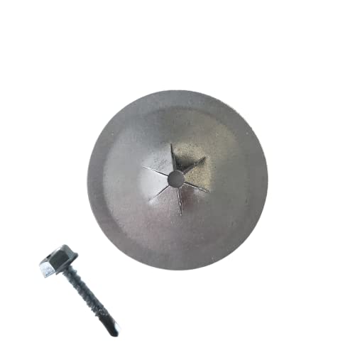 BlueTex Insulation Fastener Set 100 Sheet Metal Screws with Self-Locking Washers