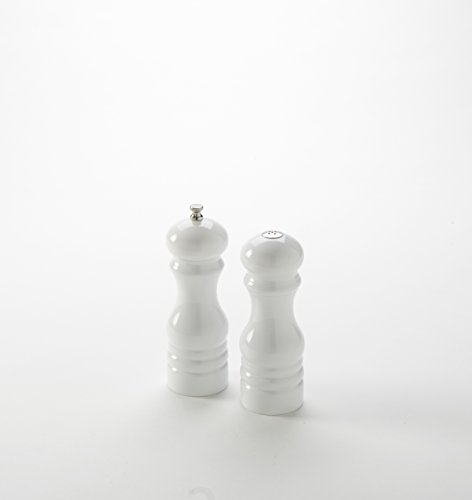 American Metalcraft White Wood Salt Pepper Set 1