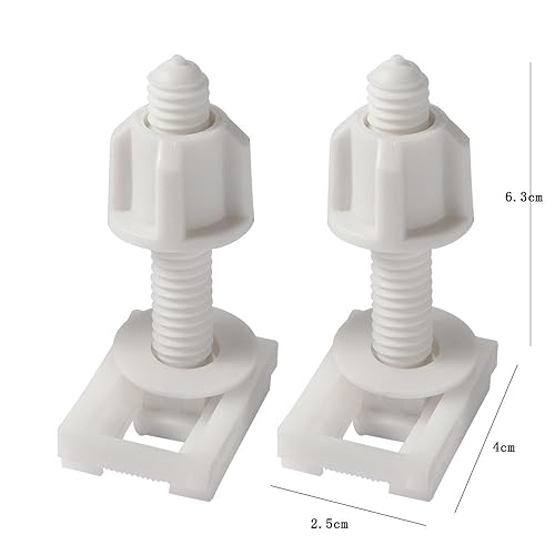 Pokinge 10pcs White Toilet Seat Hinges Replacement