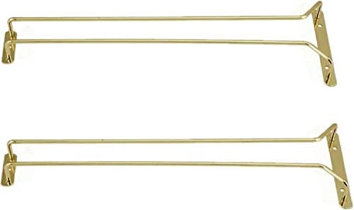 TrueCraftware 24-Inch Brass Stemware Rack Set of 2