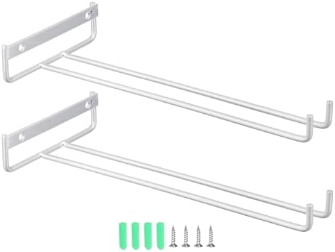 Uxcell 2Pcs Iron Wine Glass Rack - Wall Mountable