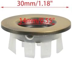 Wealrit 6 Pcs Antique Brass Sink Overflow Covers 1