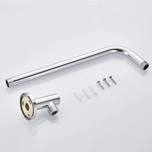 Chrome Copper Shower Arm 16 Inches Right Angle Wall Mount