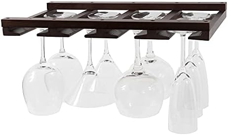 Rustic State 4 Sectional Wine Glass Rack - 12 Glasses Storage
