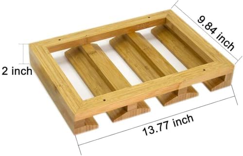 Bamboo Wine Glass Holder with 6 Slots