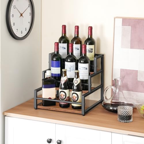 HOOBRO 3-Tier Syrup Rack Organizer for Coffee Bar and Kitchen