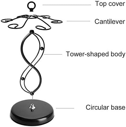 FOMANSH Countertop Wine Glass Holder with 6 Hooks 1